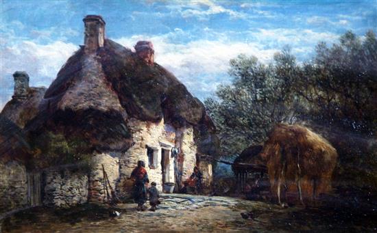 William Pitt (1855-1918) Old Cottage, Long Compton, Warwickshire, 8 x 12in.